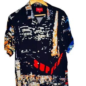 Supreme City Lights Short Sleeve Shirt Size Medium